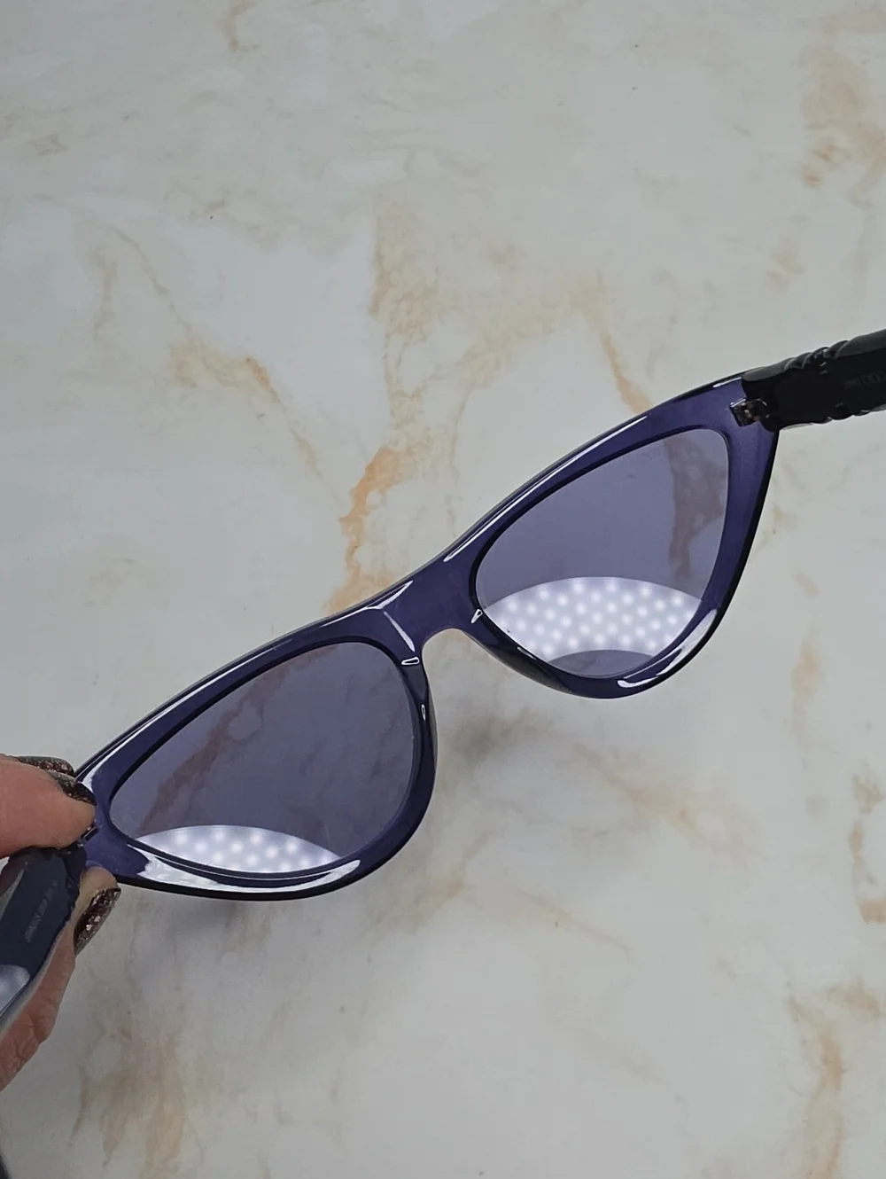 JIMMY CHOO X Sienna Miller sparks Purple cat-eye sunglasses New Without Case